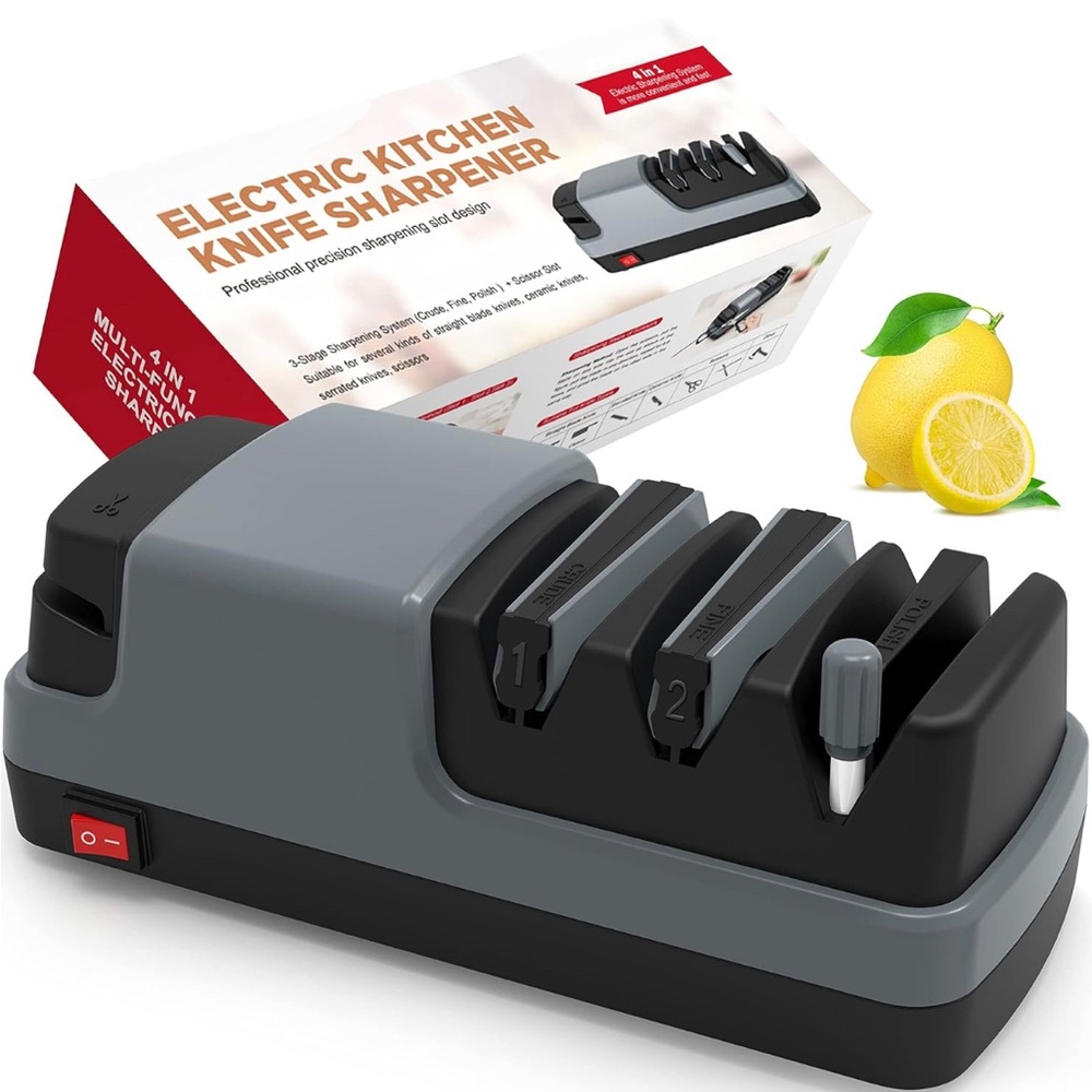 Electric Knife Sharpener- 4 in 1 Electric Knife Sharpeners